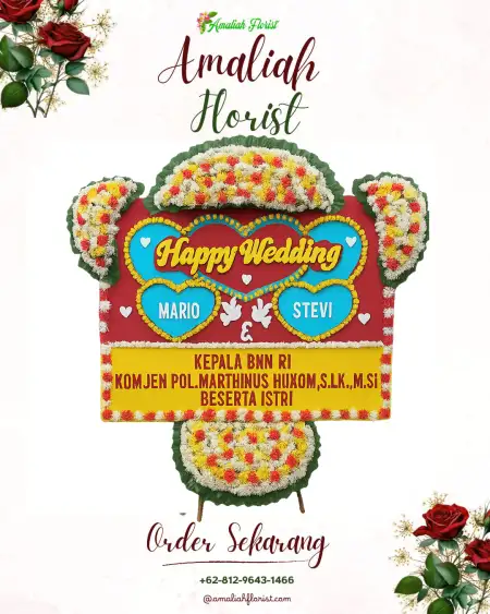 Papan Bunga Pernikahan Garung Kidul